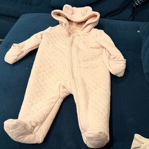 Carter's Pink Quilted Footie One Piece